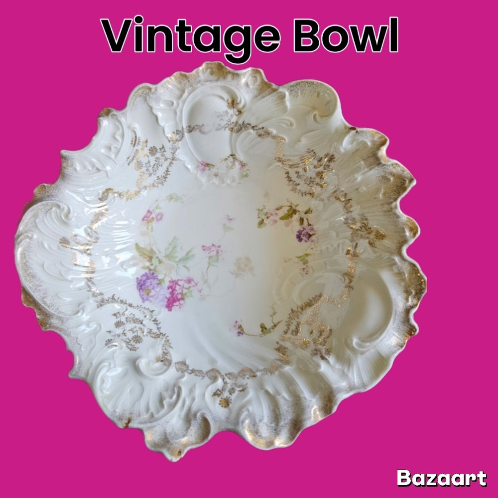 Vintage Carl Tielsch Hand Painted Bowl Germany